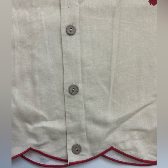 NWT Farm Rio x Anthropologie Scalloped Shirt Dress XL - Picture 7 of 7